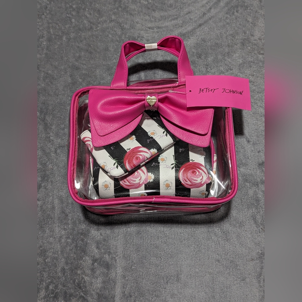 Betsey Johnson cosmetic bag set